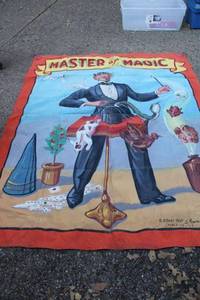 lot 565 image: Vintage Master of Magic banner, see photos