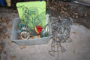 lot 614 image: Wire figure garden trellises