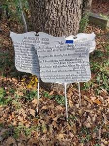 lot 680 image: Cast iron garden signs