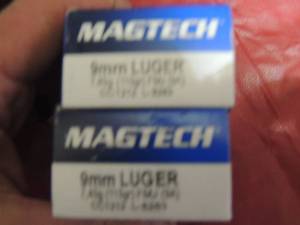 lot 121 image: Magtech 9mm Lugar 115 gl-fmj,    50 box qty 2