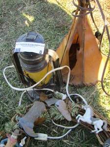 lot 8 image: Lantern- western wreath- tea-pee