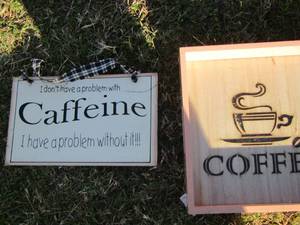 lot 22 image: 2 wall art coffee signs