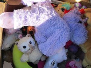 lot 64 image: box of stuffed animals for the kiddos