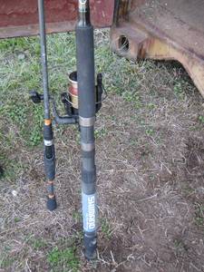 lot 51 image: Daiwa fishing pole with reel- shamannow fishing pole