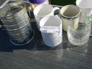 lot 173 image: coffee cups - flour sifter