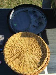lot 249 image: wicker plate holders