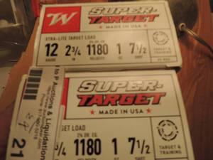 lot 217 image: SUPER TAGET 12 GA SHELLS  2 34 7 12 SHOT  QTY 2 BXS   X $$