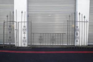lot 5 image: Wrought Iron Gates And Fence Section  Parts