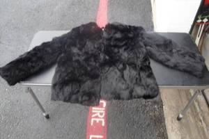 lot 105 image: Black Natural Rabbit Fur Jacket, Size Small