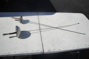 lot 129 image: 2- 42 Long Vintage Lames # 5 Fencing Foils, Made in France