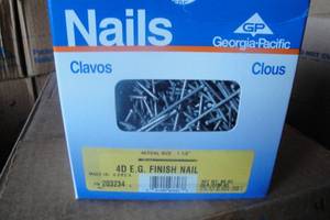 lot 147 image: 20- 5-Lb. Boxes Of 4D-EG, 1-12 Long, Finish Nails, Note  X-Money