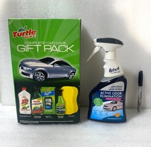lot 5 image: Lot Of 2 New Other - Turtle Wax Complete Car Care 4 Piece Gift Pack  Active Odor Elimination Spray - As Shown - READ