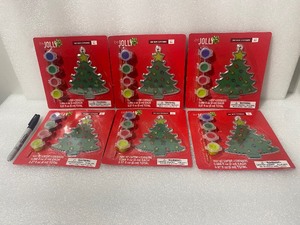 lot 32 image: Lot Of 6 New - be Jolly DIY Sun Catcher For Ages 4 Paint A Christmas Tree - As Shown