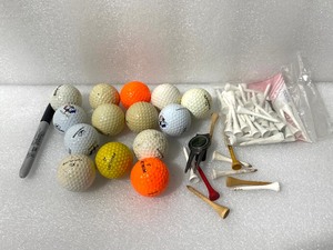 lot 38 image: Lot Of 14 Golf Balls & Tees - In Condition As Shown