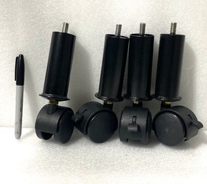 lot 40 image: Lot Of 2 Approx. 4 Extension Castors - In Condition As Shown