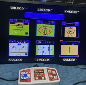 lot 59 image: 2005 Coleco 6 in 1 Video TV Game System Plug N Play Sports Football Soccer - In Condition As Shown