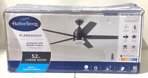 lot 78 image: Harbor Breeze Flanagan III Ceiling Fan - In Condition As Shown - (READ)