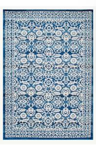 lot 219 image: Made In Turkey, Dark Blue Bosphorus Floral Symphony Rug - Traditional Runner 2 8 X 8 - In Condition As Shown