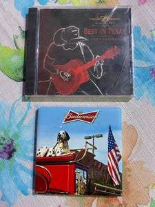 lot 223 image: Lot Of 2 Budweiser - Best In Texas Connected CD & Dalmatian Tile - In Condition As Shown