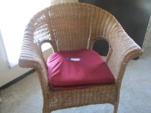 lot 45 image: Wicker Chair  W PAD