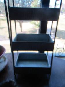 lot 36 image: things, stuff, etc. 3 tier small table top shelf organizer