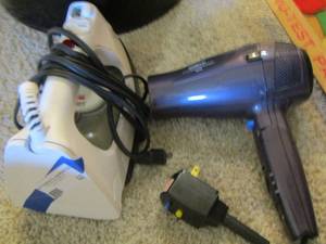 lot 44 image: Sunbeam steam master iron- Conair blow dryer
