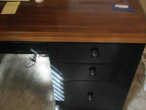 lot 76 image: DESK -  4 drawer office desk COMPACT  29x47x24