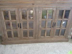 lot 9 image: 3 DOOR , 3 SHELF WALL UNIT - RECLAIMED WOOD