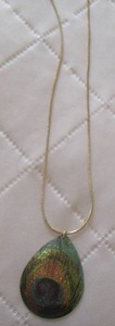 lot 138 image: peacock feather design necklace