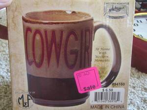 lot 105 image: cowgirl oversized mug 16oz