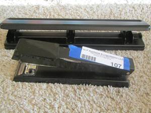 lot 107 image: stapler- hole puncher