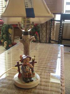 lot 112 image: MJ Hummel table lamp