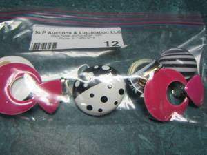 lot 12 image: Womens clip on earrings qty 3 pairs