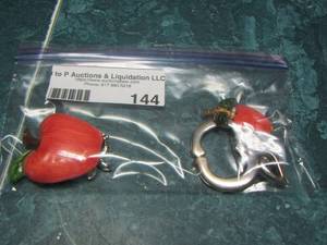 lot 144 image: qty 4 apple shirt pins
