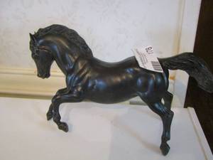 lot 178 image: Breyer classic midnight reining black stallion branded circle m
