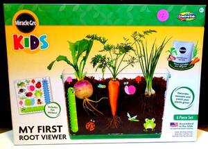 lot 12 image: NEWSEALED - Miracle GRO My First Root Viewer- Decorate & Plant Your Own $$