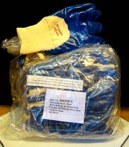 lot 24 image: LOT OF 12 PAIR - INDUSTRIAL WORK GLOVES - DIPPED (NEW)