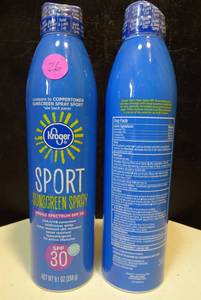 lot 26 image: NEWSEALED - LOT OF 2 KROGER SPORT SUNSCREEN SPRAY (9.1 oz - 30 SPF)