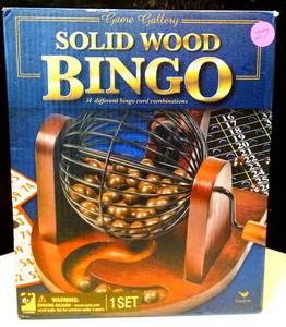 lot 27 image: SOLID WOOD BINGO GAME