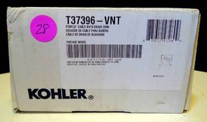 lot 28 image: NEWSEALED - KOHLER T37396-VNT Pureflo Cable Bath Drain Trim Vintage Nickel