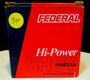 lot 34 image: FEDERAL HI POWERED SHOTGUN SHELLS (25 COUNT)