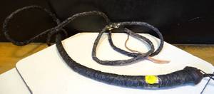 lot 35 image: AUTHENTIC LEATHER BULL WHIP