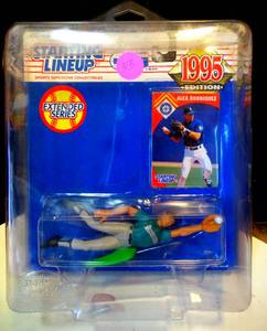 lot 43 image: SEALED COLLECTIBLE - 1995 ALEX RODRIGUEZ STARTING LINEUP EXTENDED SERIES ROOKIE WCARD