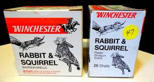 lot 47 image: WINCHESTER RABBIT & SQUIRREL - 12 ga, 2 34 6 SHOT (2 X MONEY)