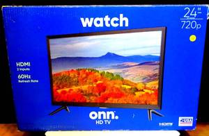 lot 48 image: ONN 24 HDTV 720 TABLETOP TELEVISION - WORKS