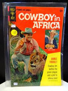 lot 76 image: VINTAGE 1967 COWBOY IN AFRICA #1 GOLD KEY COMIC FEATURING CHUCK CONNORS (EX)