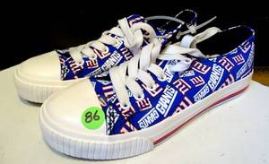 lot 86 image: NEW - NEW YORK GIANTS RedBlueWhite FOCO NFL Low Top Sneakers Shoes - WOMENS SIZE 7