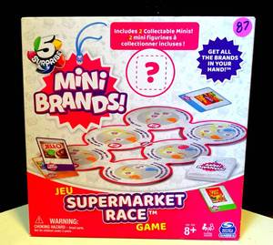 lot 87 image: 5 SURPRISE MINI BRANDS SUPERMARKET RACE BOARD GAME - NEWSEALED