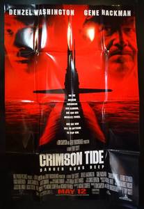 lot 108 image: CRIMSON TIDE Original Double Sided Movie Poster - 1995 - DENZEL WASHINGTON $$
