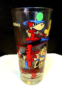 lot 111 image: RARE Vintage 1977 Hanna Barbera Pepsi Collection Glass. The Flintstones. $$